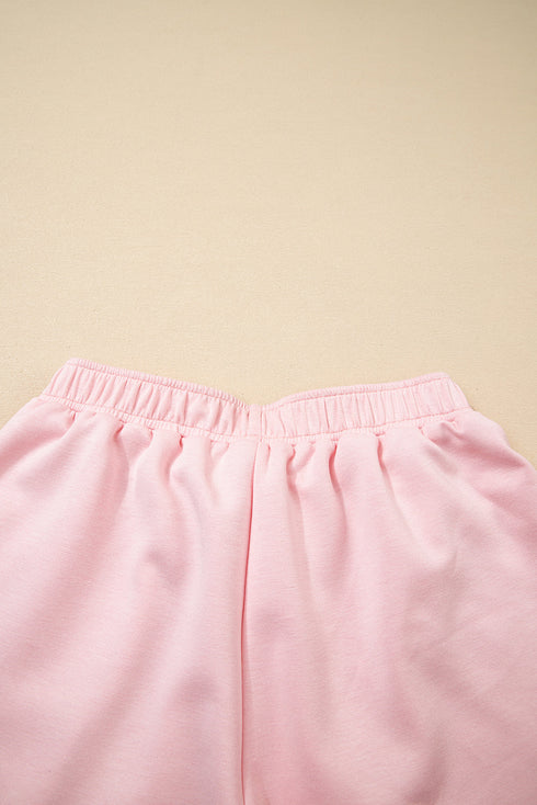 Puff Sleeve Pearl Embellished Scallop Trim Two Piece Dress