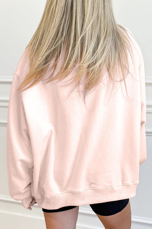 Polyester Blessed Pumpkin Graphic Mock Neck Sweatshirt