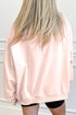 Polyester Blessed Pumpkin Graphic Mock Neck Sweatshirt