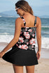 Empire Waist Ruched Side Tie Tankini Set