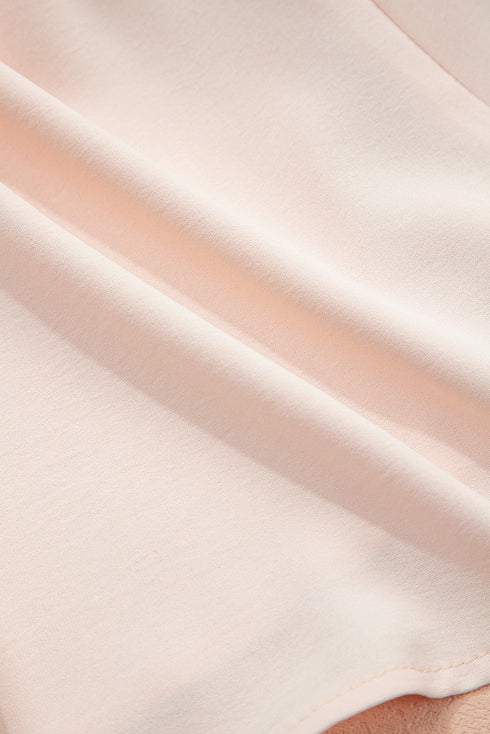 Effortless Charm Knotted Surplice V Neck Peplum Blouse Top