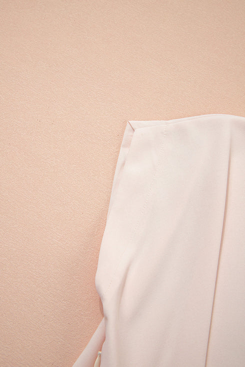 Effortless Charm Knotted Surplice V Neck Peplum Blouse Top