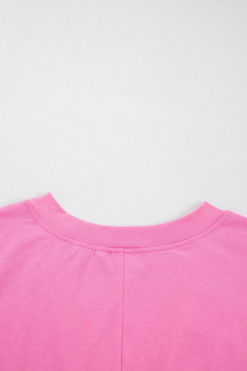 Effortless Charm Loose Fit Half Sleeve V Neck Knit Romper