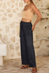 Effortless Chic Drawstring Waist Wide Leg Utility Style Trousers