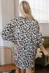 Effortless Chic Leopard Print Dolman Sleeve Button Down Blouse
