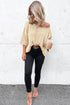 Effortless Chic Textured Knit Drop Shoulder Summer Sweater Top
