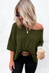 Effortless Chic Textured Knit Drop Shoulder Summer Sweater Top