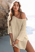 Effortless Chic Textured Knit Drop Shoulder Summer Sweater Top