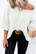 Effortless Chic Textured Knit Drop Shoulder Summer Sweater Top