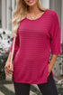 Effortless Chic Textured Knit Drop Shoulder Summer Sweater Top