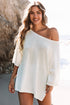 Effortless Chic Textured Knit Drop Shoulder Summer Sweater Top