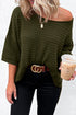 Effortless Chic Textured Knit Drop Shoulder Summer Sweater Top