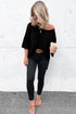Effortless Chic Textured Knit Drop Shoulder Summer Sweater Top