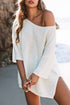 Effortless Chic Textured Knit Drop Shoulder Summer Sweater Top