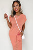 Effortless Cool Mineral Wash Pocketed Side Slit Long T-Shirt Maxi Dress