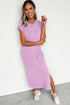 Effortless Cool Mineral Wash Pocketed Side Slit Long T-Shirt Maxi Dress