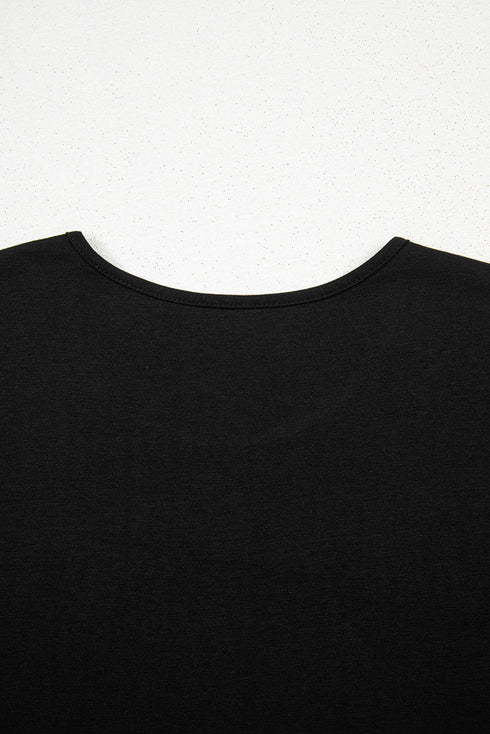 Effortless Solid High Waist Pocketed Short Sleeve Maxi T Shirt Dress