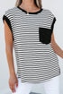 Effortless Stripe Pocket Accent Relaxed Fit Tank