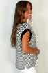 Effortless Stripe Pocket Accent Relaxed Fit Tank