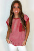 Effortless Stripe Pocket Accent Relaxed Fit Tank