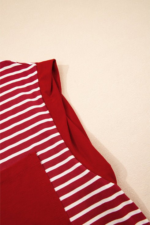 Effortless Stripe Pocket Accent Relaxed Fit Tank