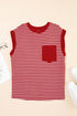 Effortless Stripe Pocket Accent Relaxed Fit Tank