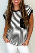 Effortless Stripe Pocket Accent Relaxed Fit Tank