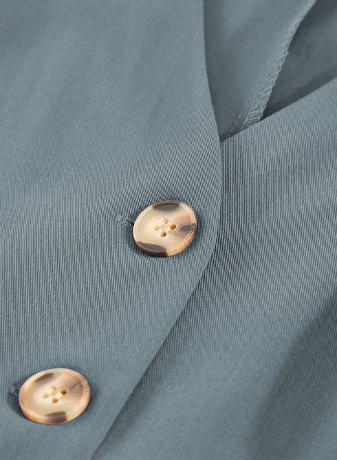 Effortless Style Dolman Sleeve V Neck Button Front Belted Wide Leg Jumpsuit