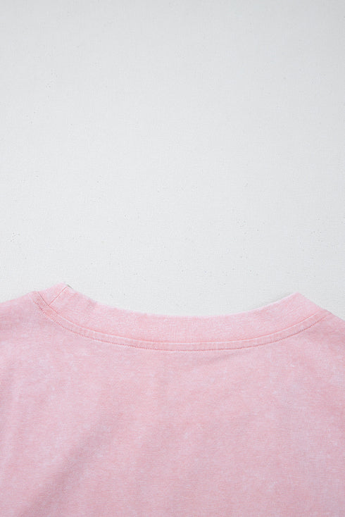 Effortless Style Washed Sleeveless Muscle Tee And Overlap Skort Two Piece Set