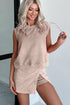Effortless Style Washed Sleeveless Muscle Tee And Overlap Skort Two Piece Set