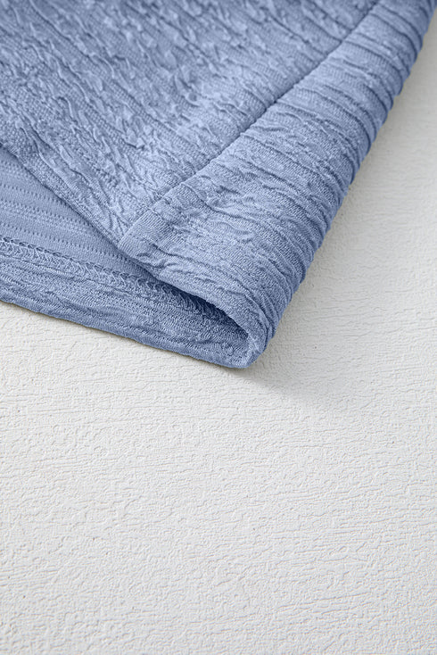 Effortless Textured Crinkle Short Sleeve Casual T Shirt Mini Dress