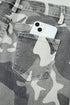 Elastane Camo Pattern Cotton Denim Shift Jeans