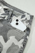 Elastane Camo Pattern Cotton Denim Shift Jeans