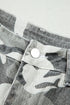 Elastane Camo Pattern Cotton Denim Shift Jeans