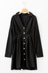 Elastic Cinched High Waist Long Sleeve Shirt Mini Dress