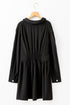 Elastic Cinched High Waist Long Sleeve Shirt Mini Dress