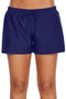 Elastic Drawstring Swim Shorts For Women