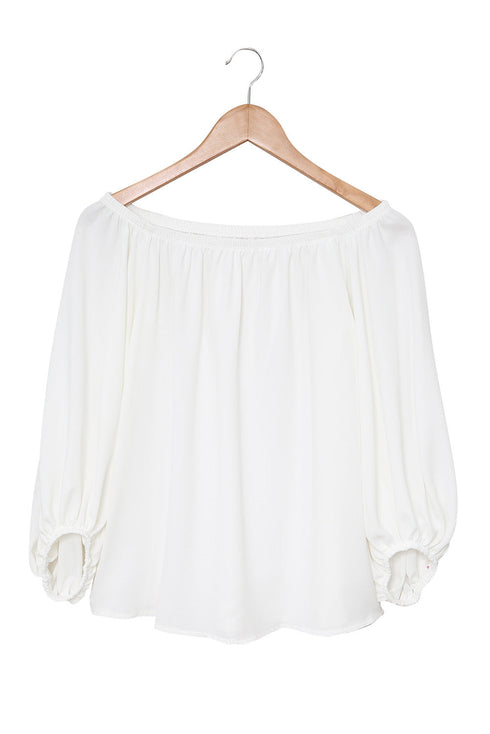 Elastic Neck Off Shoulder Top