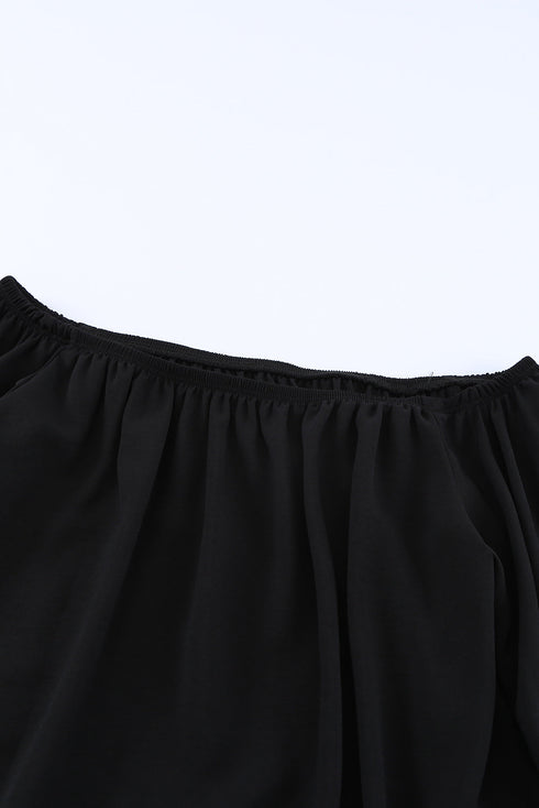 Elastic Neck Off Shoulder Top