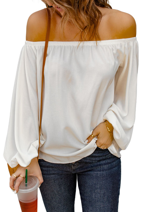 Elastic Neck Off Shoulder Top