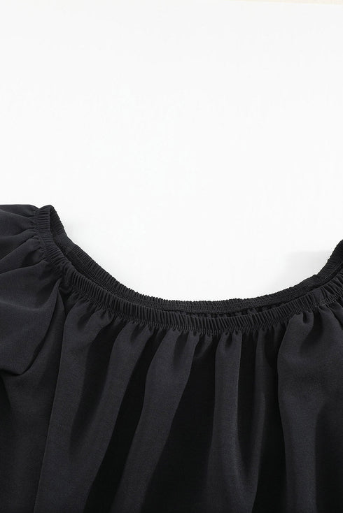 Elastic Neck Off Shoulder Top