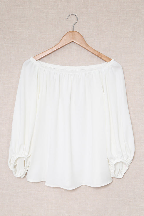 Elastic Neck Off Shoulder Top