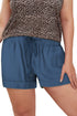 Elastic Waist Drawstring Pocket Shorts