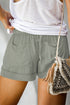 Elastic Waist Drawstring Pocket Shorts