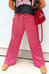 Elastic Waist Plaid Checkered Full Length Shift Pants