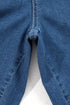 Elastic Waist Ruffled Wide Leg Denim Pants