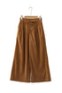 Elastic Waist Wooden Button Placket Ankle Length Wide Leg Pants