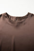 Elegant Asymmetric Lace Trim Short Sleeve Satin Top