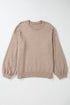 Elegant Beaded Drop Shoulder Plus Size Sweater
