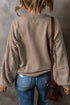 Elegant Beaded Drop Shoulder Plus Size Sweater